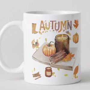 Mug Automne – Bougie, Citrouille & Cannelle