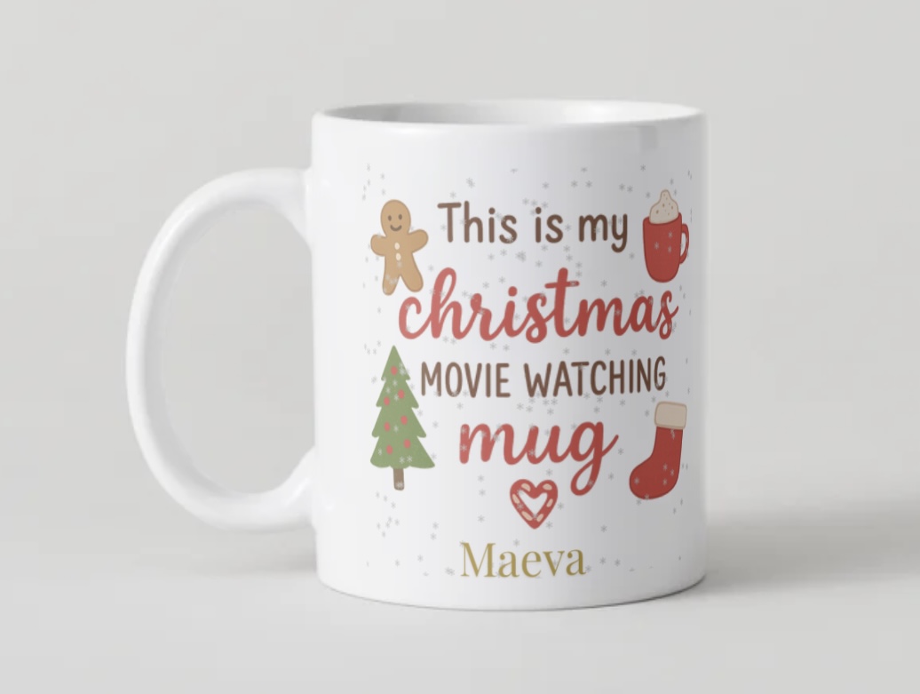 Mug de Noël Personnalisé – Christmas Movie Watching Mug
