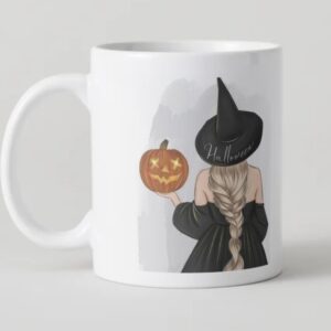 Mug Halloween – Sorcière & Citrouille