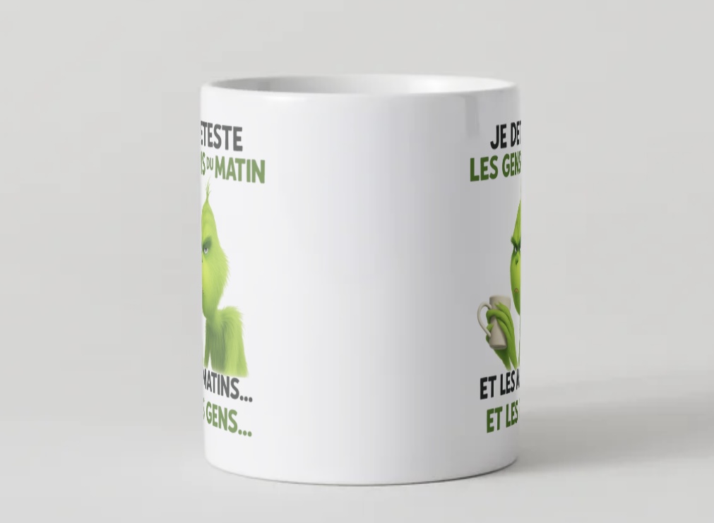 Mug Grinch Humour « Pas du Matin » – Image 2